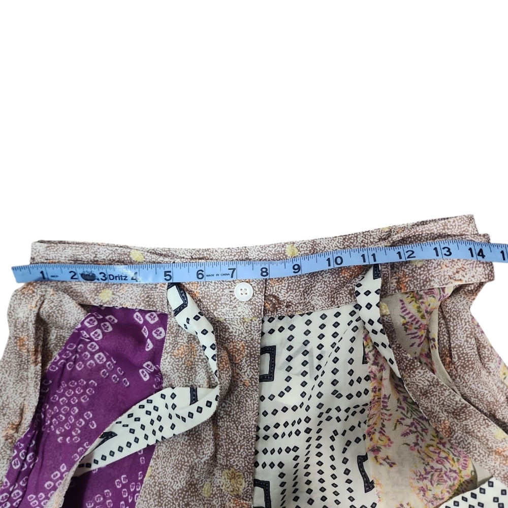 Zara Patchwork Cotton Women's Pants. XS - Picture 12 of 14